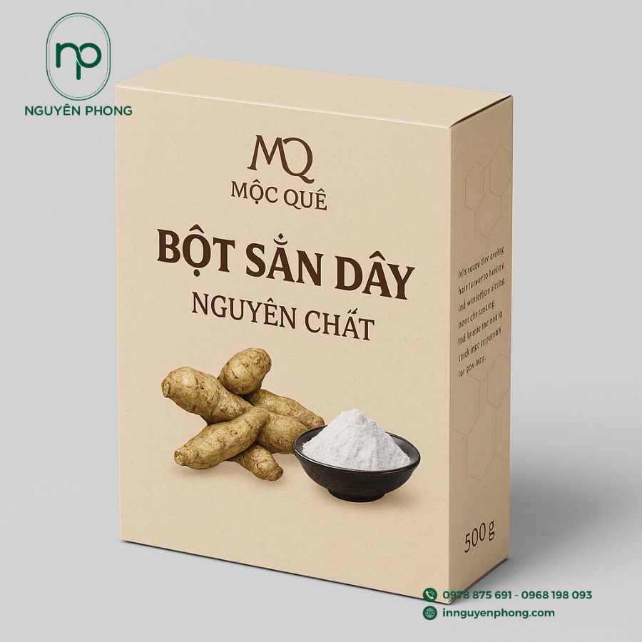 In Hộp Giấy Đựng Bột Sắn Dây